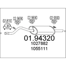 Kipufogódob, hátsó, Ford KA, 1.3, 1996-2008
