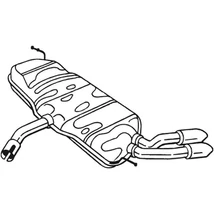 Kipufogódob, hátsó, Audi A3 1.4-2.0, 2007.09-2013.03