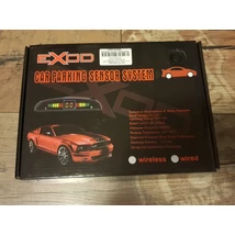 Négyszenzoros, vezeték nélküli tolatóradar, LED kijelzővel