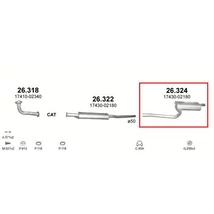 Kipufogódob, hátsó, Toyota Avensis 1.6-2.0, 1997.10-2000.07