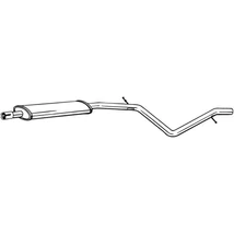 Kipufogódob, közép, Dacia Logan 1.6, 2007-2013.08