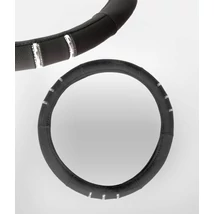 Kormányvédő fekete 37-39 cm ezüst díszítéssel