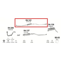 Kipufogódob, közép, Citroen Berlingo, Peugeot Partner, 1.1-1.6, 1996-2003.09