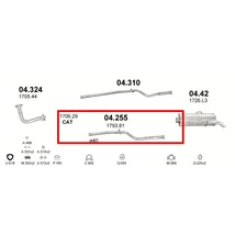Kipufogócső, közép, Citroen Saxo, Peugeot 106 Hatchback, 1.0, 1996.02-2004