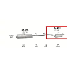 Kipufogódob, hátsó, Citroen Evasion, Jumpy, Fiat Scudo, Peugeot 806, Expert, 2.0, 2000-2005.04