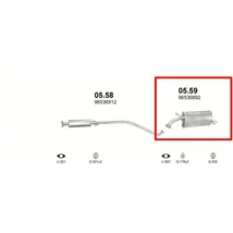 Kipufogódob, hátsó, Daewoo Kalos, Hatchback, Sedan, 1.2-1.4, 2002-2008.05