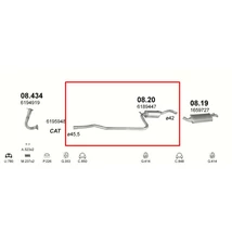 Kipufogódob, hátsó, Ford Fiesta 1.4, 1989-1992.12