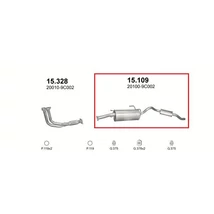 Kipufogódob, hátsó, Nissan Serena, Vanette,2.0-2.3D, 1992-2003