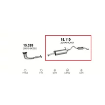 Kipufogódob, rendszer, Nissan Vanette, Serena Van, 2.3D, 1994-2003