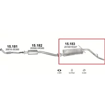 Kipufogódob, hátsó, Nissan King Cab 2.0/2.3/2.5/2.7, 1985.09-1998.02