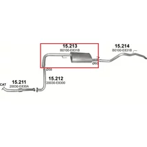 Kipufogódob, hátsó, Nissan Navara, 2.5D, 2005-