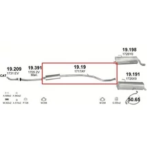 Kipufogódob, közép, Peugeot 206, 1.6, 2000.10-2005.10