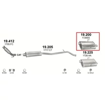 Kipufogódob, hátsó, Peugeot 406 Sedan, 2.0D, 1999-2004