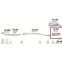 Kipufogódob, hátsó, Peugeot 206, CC, 1.4-1.6, 2000-2005.10