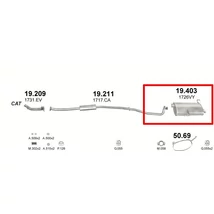 Kipufogódob, hátsó, Peugeot 206 SW, kombi,1.1-1.6, 2001-2007