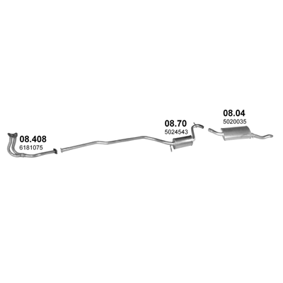 Kipufogó Y Ford Esc./Orion1.1/1.3 88-90