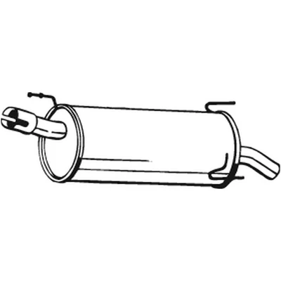 Kipufogódob, hátsó, Meriva A, 1.8, 2003-2010.05