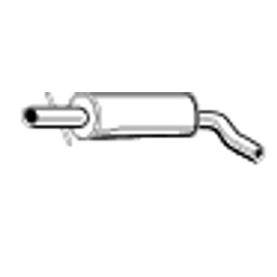 Kipufogódob, közép, Audi A3, Seat Toledo, Skoda Oct, VW Golf IV, Bora, Beetle, 1.8-2.3, 1996-2010