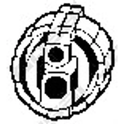 Kipufogó felfüggesztő fém-gumi, Renault Laguna II M6x25 (255-449) (80345)