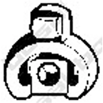 Kipufogótartó gumi, Renault (255-394, SAS4001582)