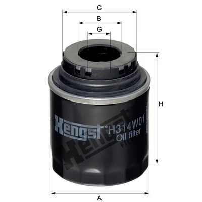 Olajszűrő Hengst H314W01