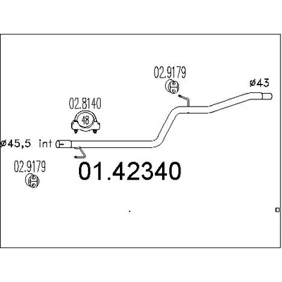 Kipufogócső, Fiat Doblo 1.9D 2000-