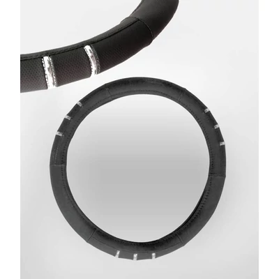 Kormányvédő fekete 37-39 cm ezüst díszítéssel