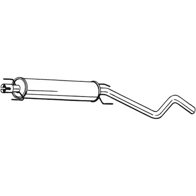 Kipufogódob, közép, Opel Astra H kombi 1.9D, 2008.04-2012.12
