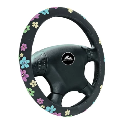 Kormányvédő virágos textil 37-39 cm