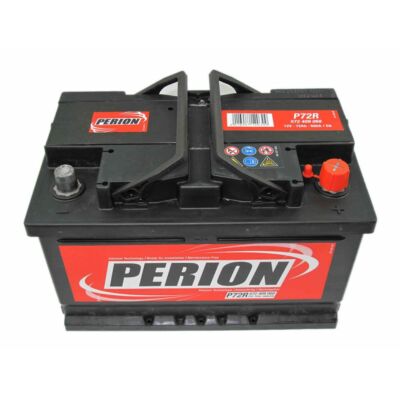 Perion - 12v 72ah - autó akkumulátor - jobb+ *alacsony (5724090687482)